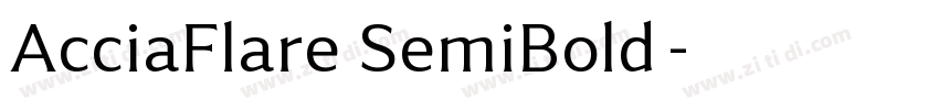AcciaFlare SemiBold字字体转换